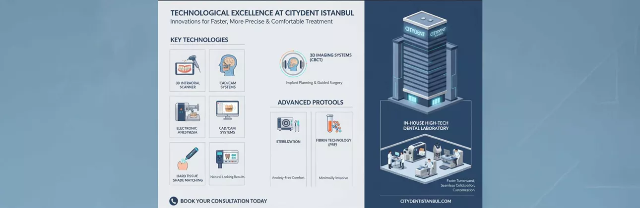 CityDent İstanbul kliniğinde kullanılan dijital diş hekimliği ekipmanları